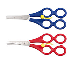 Produktbild von 2 Stück Kinderscheren 130mm - Ergonomische Plastikgriffe Scissors Twin