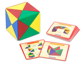 Betzold Magnetwürfel aus 24 farbigen Tetraedern