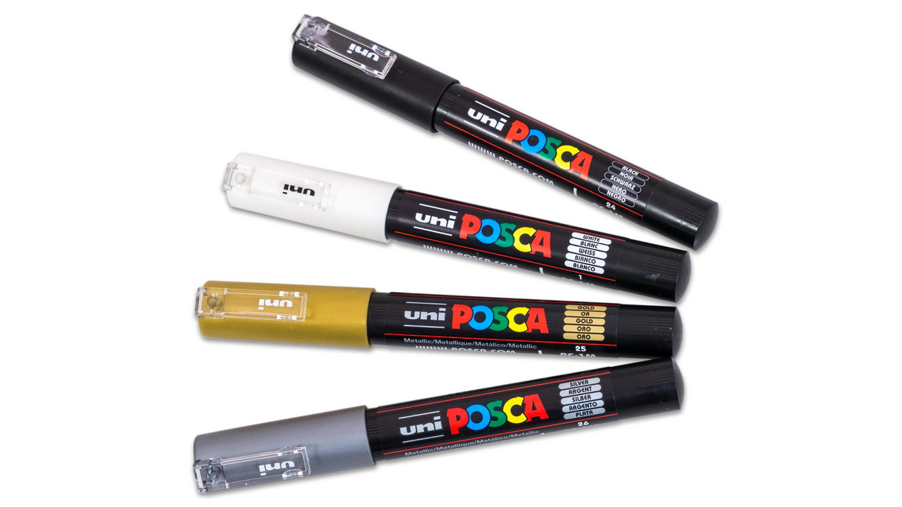 POSCA Set mit extrafeiner Rundspitze, 4er-Set