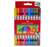 FABER-CASTELL Doppelfasermaler im Etui, 10 Stück