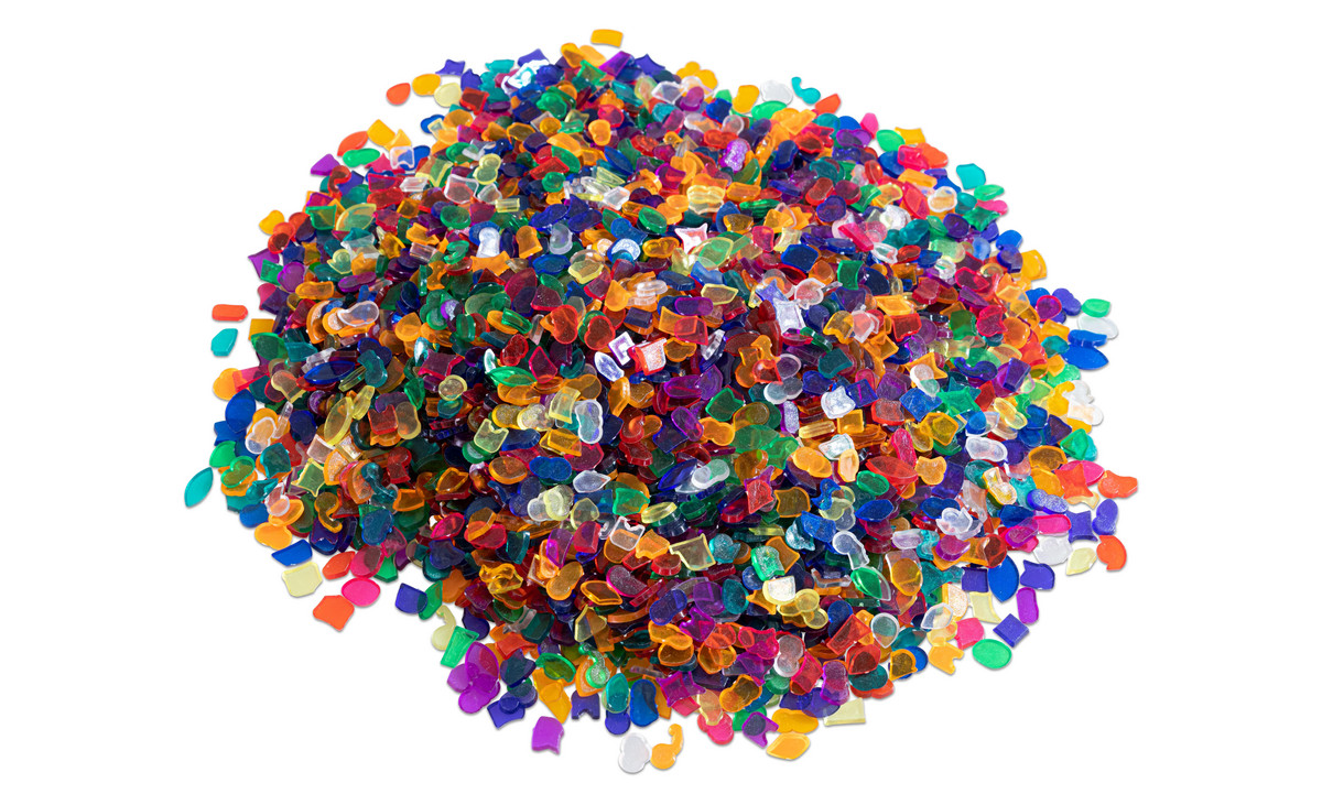 Betzold Mosaiksteine Kunststoff, 1 kg, transparent