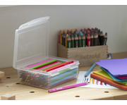 Betzold Aufbewahrungsbox 7 x 19 x 15 cm transparent weiß 1