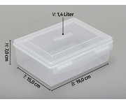 Betzold Aufbewahrungsbox 7 x 19 x 15 cm transparent weiß 2