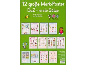 12 große Merk-Poster „DaZ – erste Sätze“