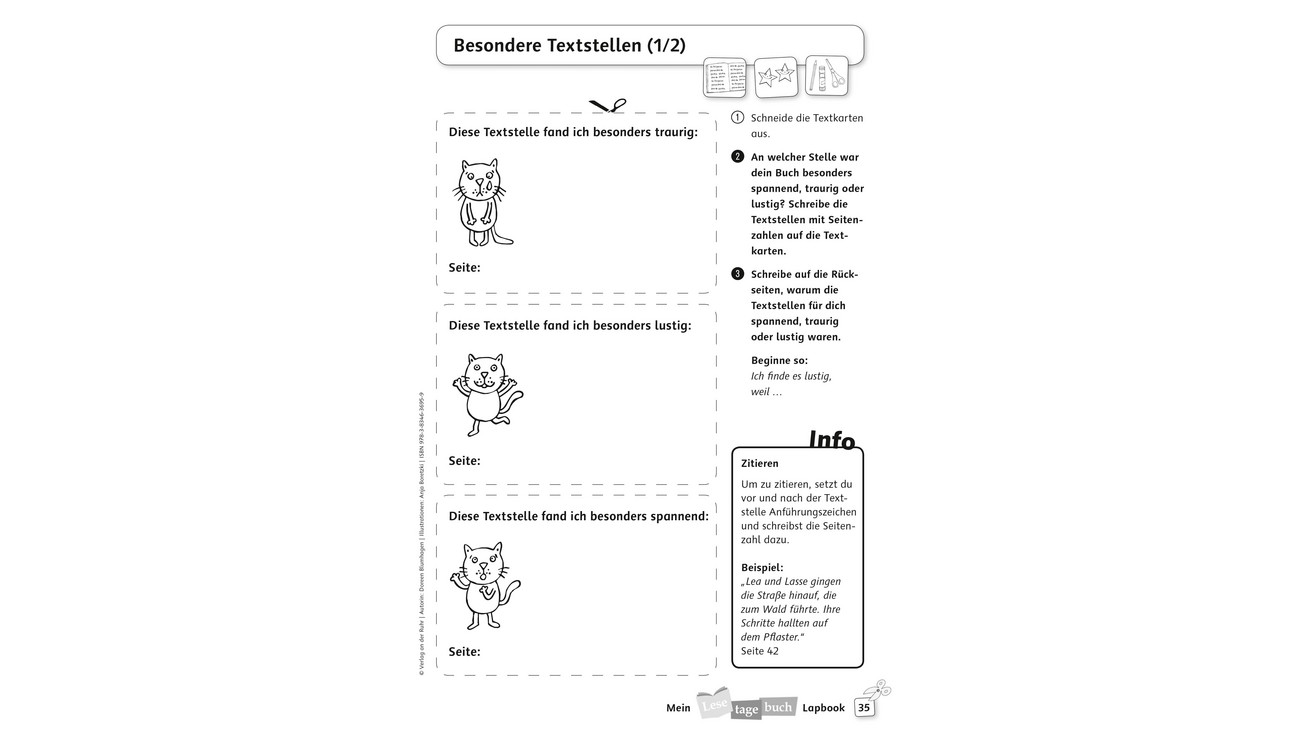 Mein Lesetagebuch Lapbook Betzold At