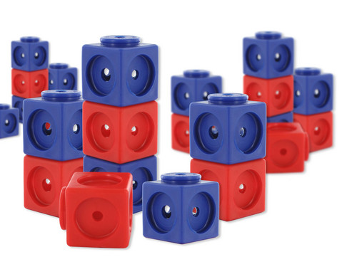 DICK-System Riesen-Steckwuerfel-Set magnetisch rot-blau