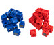 DICK-System Riesen-Steckwuerfel-Set magnetisch rot-blau-8