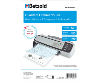 Betzold Laminierfolien DIN A4 100 Stück