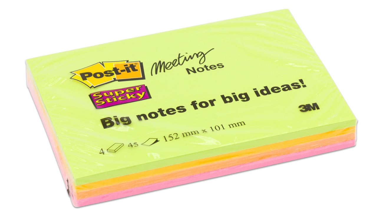 Post it super sticky big notes klein betzold at