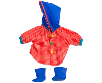 Puppenkleidung Regenmantel und Stiefel 40 cm