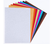 folia Glitter Kraftpapier 24 x 34 cm 10 Bogen 10 Farben 2