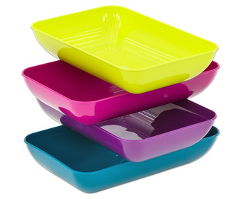 Betzold Materialschalen 4er Set moderne Farben