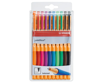 STABILO® Gel Tintenroller pointVisco Etui 10 Farben