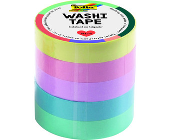 Washi Tape 5er Set uni pastell