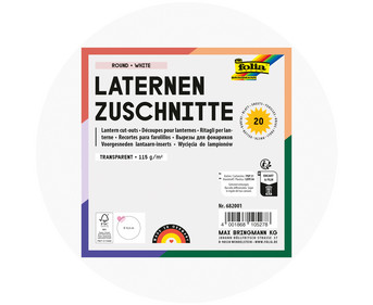 folia Transparentpapier Zuschnitte weiß 20 Stück rund