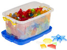 Betzold Transparente Pattern Blocks 360 Teile in Stapelbox