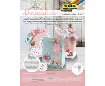 folia Adventskalender Geschenktaschen Pastell