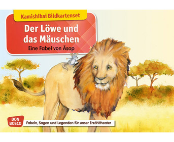 Der Löwe und das Mäuschen Kamishibai Bildkartenset