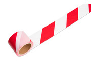 tesa® Signal Absperrband Flatterband rot/weiß nicht klebend 1