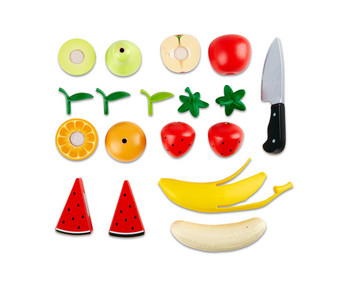Obst Set aus Holz 9 teilig