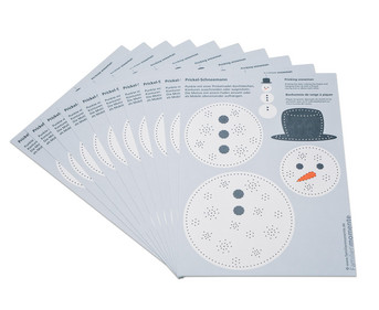 Prickel Vorlagen Schneemann 10 Stück