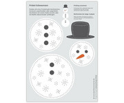 Prickel Vorlagen Schneemann 10 Stück 2