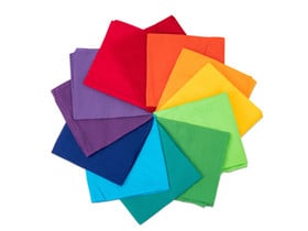 Spieltücher „Regenbogen“, 80 x 80 cm, 12er-Set in 12 Farben