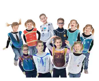 Kinder Kostümwesten Berufe 10 teilig