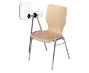 Stuhl mit klappbarer Schreibfläche aus Holz 2