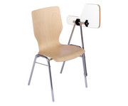 Stuhl mit klappbarer Schreibfläche aus Holz 4
