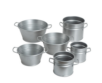 Metallschüsseln Sand und Matsch Set 6 teilig