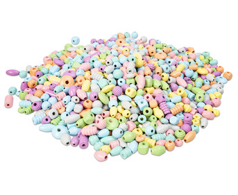 Holzperlen Set 1 kg pastell