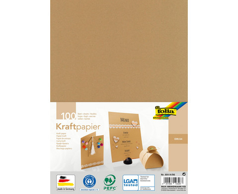 Kraftpapier 120 g-m DIN A4 100 Blatt