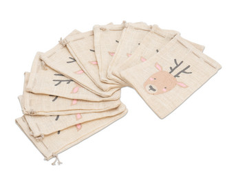 folia Jutesäckchen Rentier 10 Stück