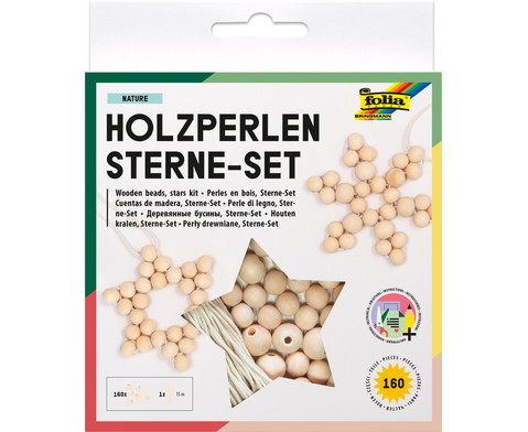 Holzperlen-Sterne-Set