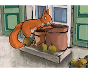 Fünf Nüsse für Eichhörnchen Kamishibai Bildkartenset 2