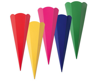 folia Schultüten Rohlinge bunt 10er Set 5 Farben