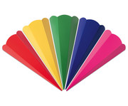 folia Schultüten Rohlinge bunt 10er Set 5 Farben 2