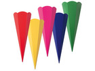 folia Schultüten Rohlinge für Geschwister bunt 10er Set 5 Farben