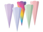 folia Schultüten Rohlinge für Geschwister 5er Set einer Farbe