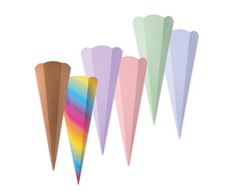 folia Schultüten Rohlinge 5er Set einer Farbe
