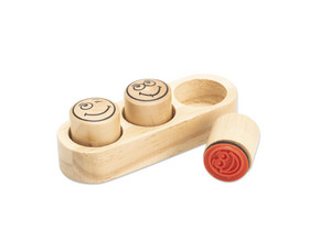 Belohnungs-Stempel aus Holz, 3er-Set