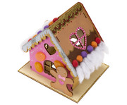 Bastelset Lebkuchen Teelichthaus 3 Stück 6