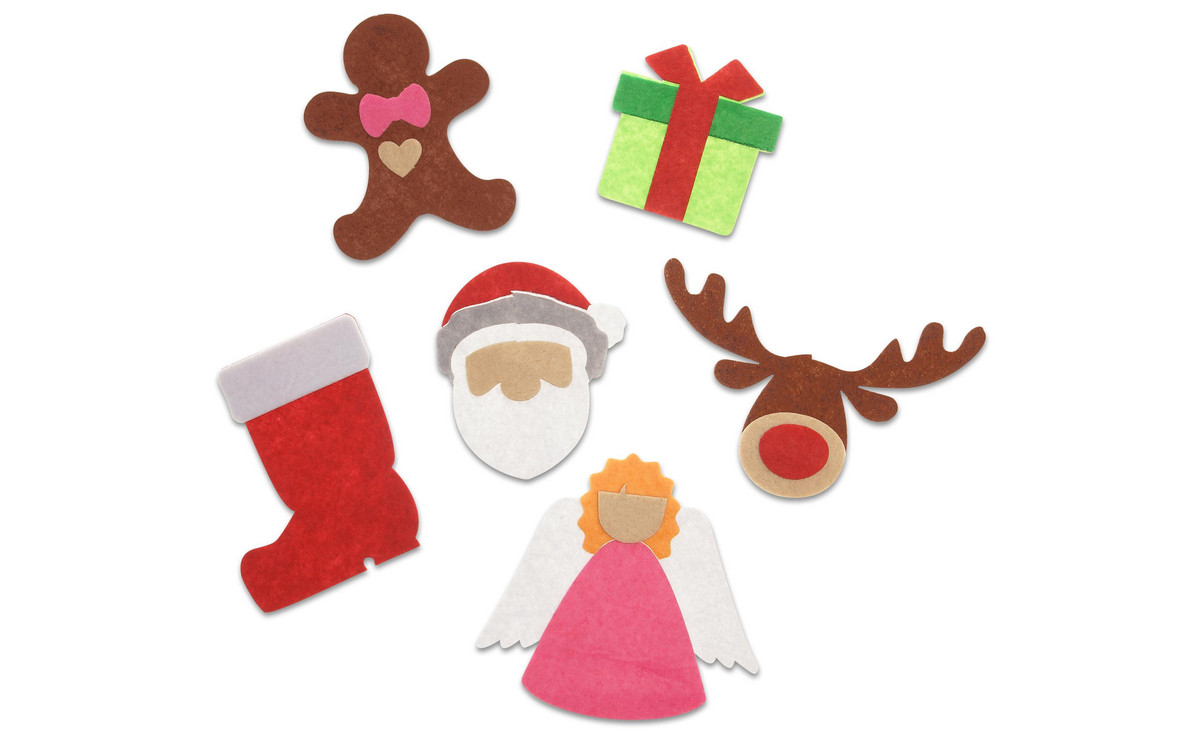 Filzaufkleber „Weihnachten“, 6 Figuren