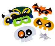 Halloween Masken aus Filz 6er Set 5