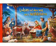 Lukas auf dem Weg nach Bethlehem Adventskalender mit Fensterbild 1