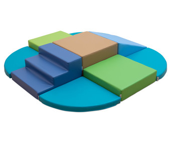 Betzold Spiel und Bewegungsinsel Treppen und Quadrate niedrig