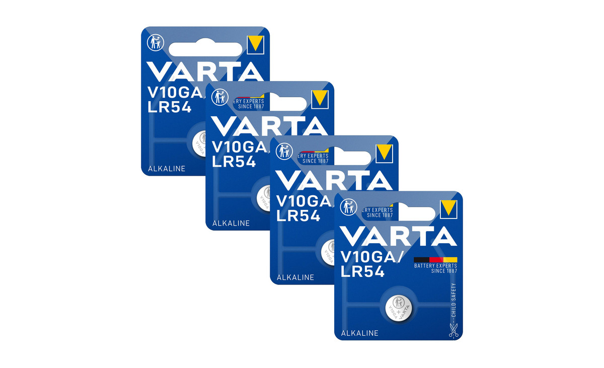VARTA Knopfzelle V10GA/LR54, 4 Stück