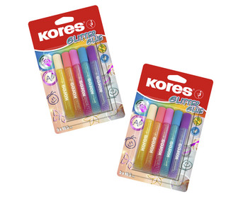 Kores® Glitter Glue Pastellfarben 10 Stück