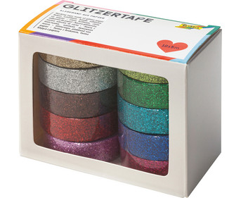 folia Glitzer Tape 10er Set bunt